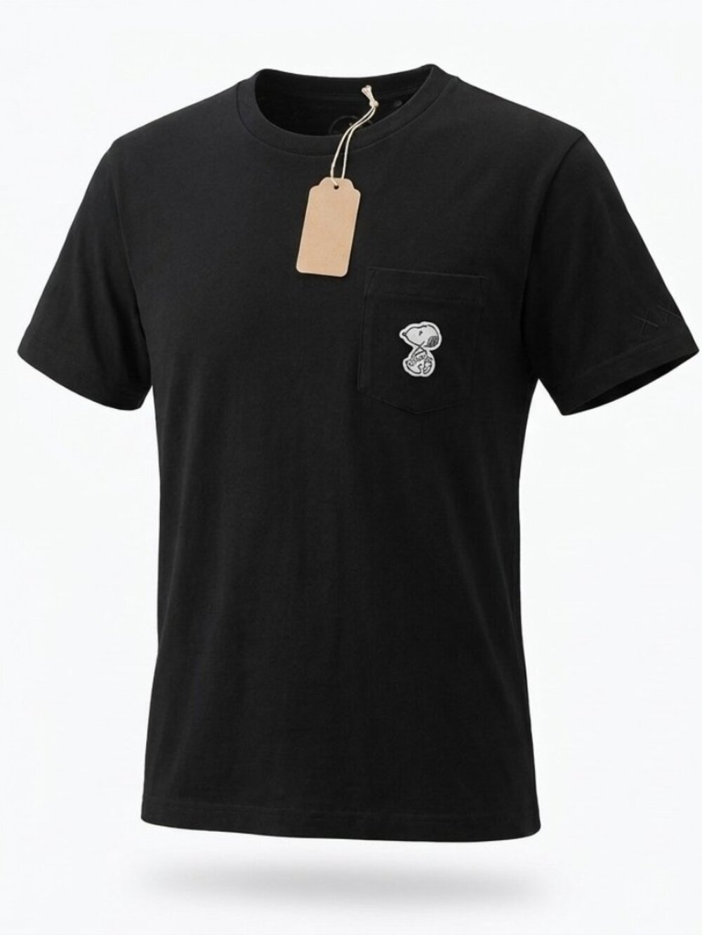 KAWS x Peanuts Joe Kaws Snoopy Pocket Tee Uniqlo UT Black Mens Size XS  Unisex